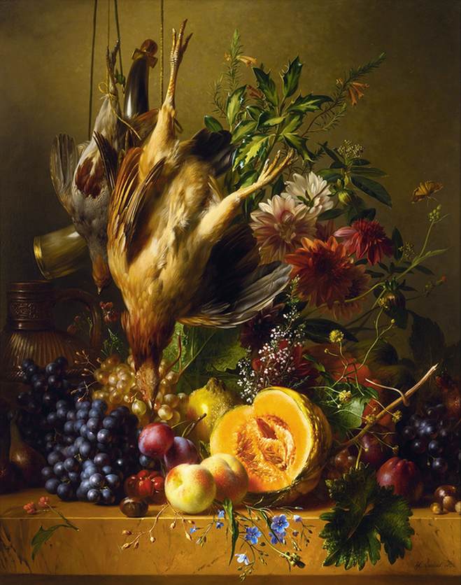 Still-Life with Game and Fruit by REEKERS, Hendrik