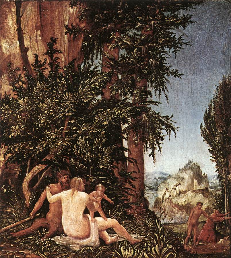 Landscape with Satyr Family by