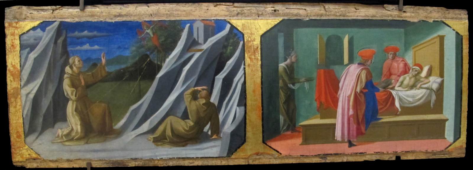 Two scenes from a predella by PESELLINO