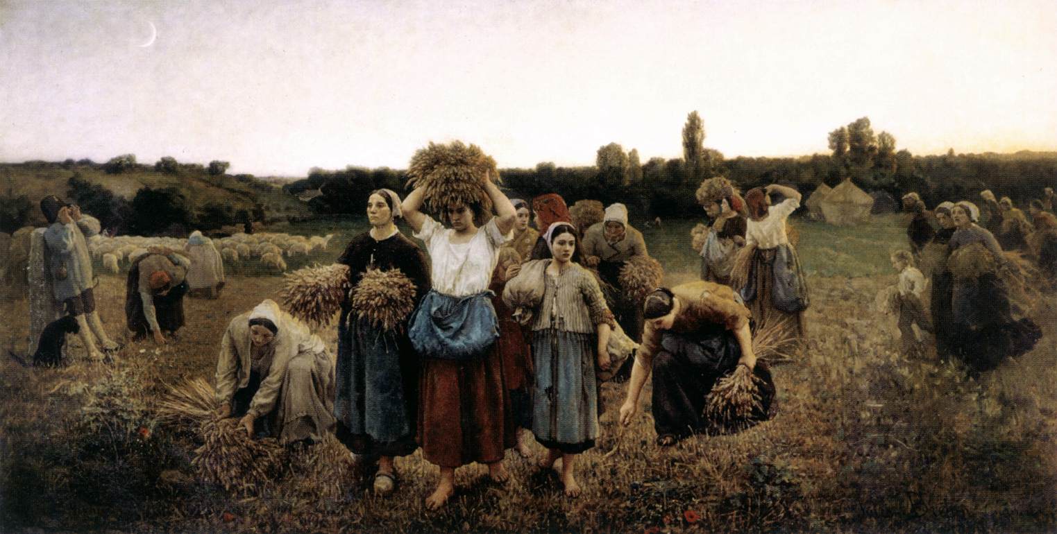 Calling in the Gleaners by BRETON, Jules