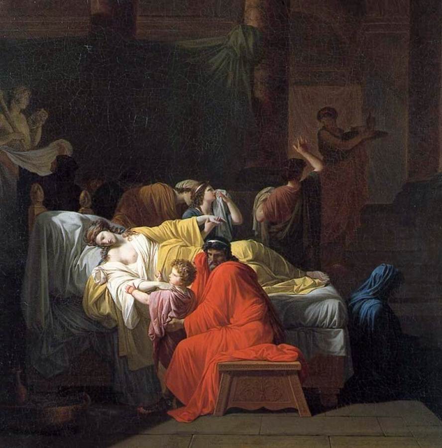 The Death of Alcestis by PEYRON, Jean-François-Pierre