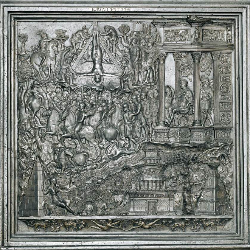 Bronze door: Martyrdom of St Peter by