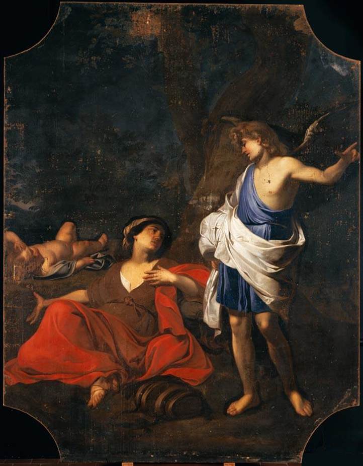 Hagar and the Angel by SPINELLI, Giovanni Battista