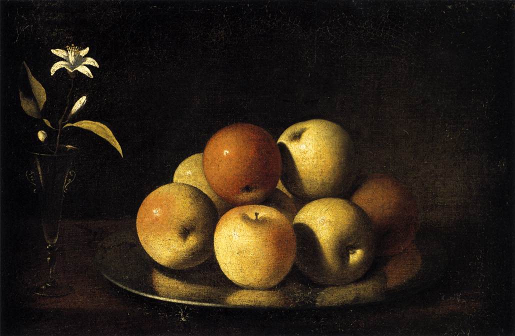 Still-Life with Plate of Apples and Orange Blossom by ZURBARÁN, Juan de