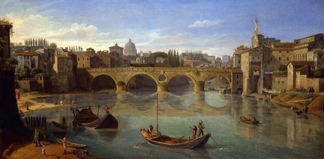 Rome: The Ponte Sisto by WITTEL, Caspar Andriaans van