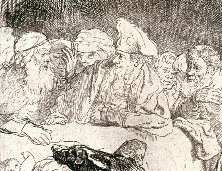 "The 100 Guilder Print" (detail)" by REMBRANDT Harmenszoon van Rijn