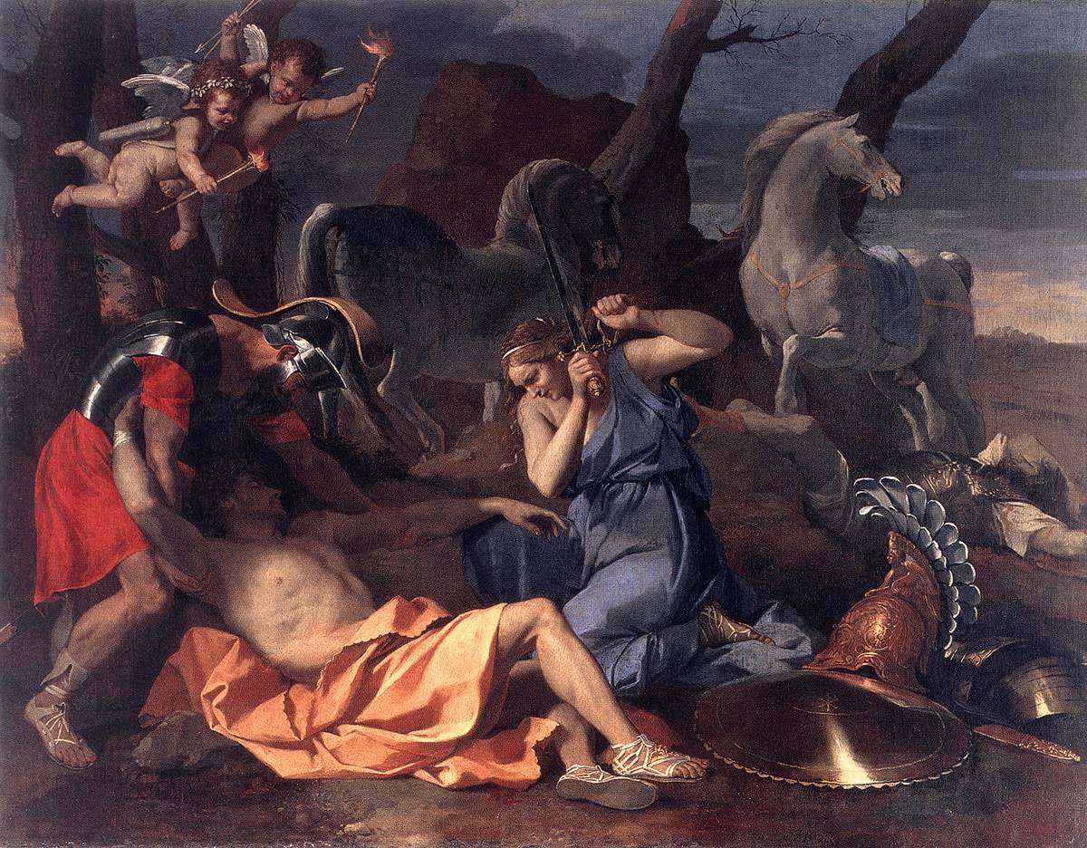 Tancred and Erminia by POUSSIN, Nicolas