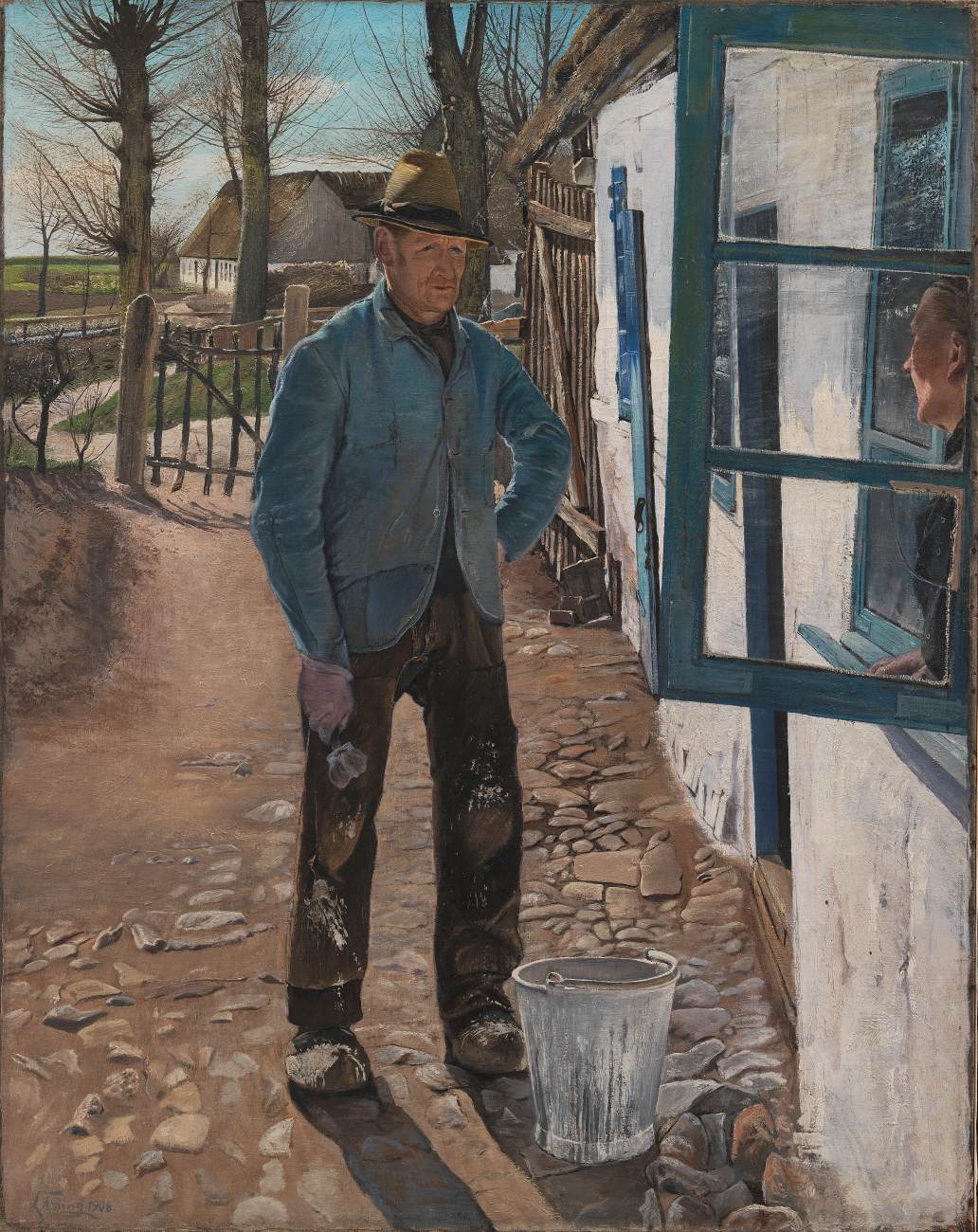 Whitewashing the Old House by RING, Laurits Andersen