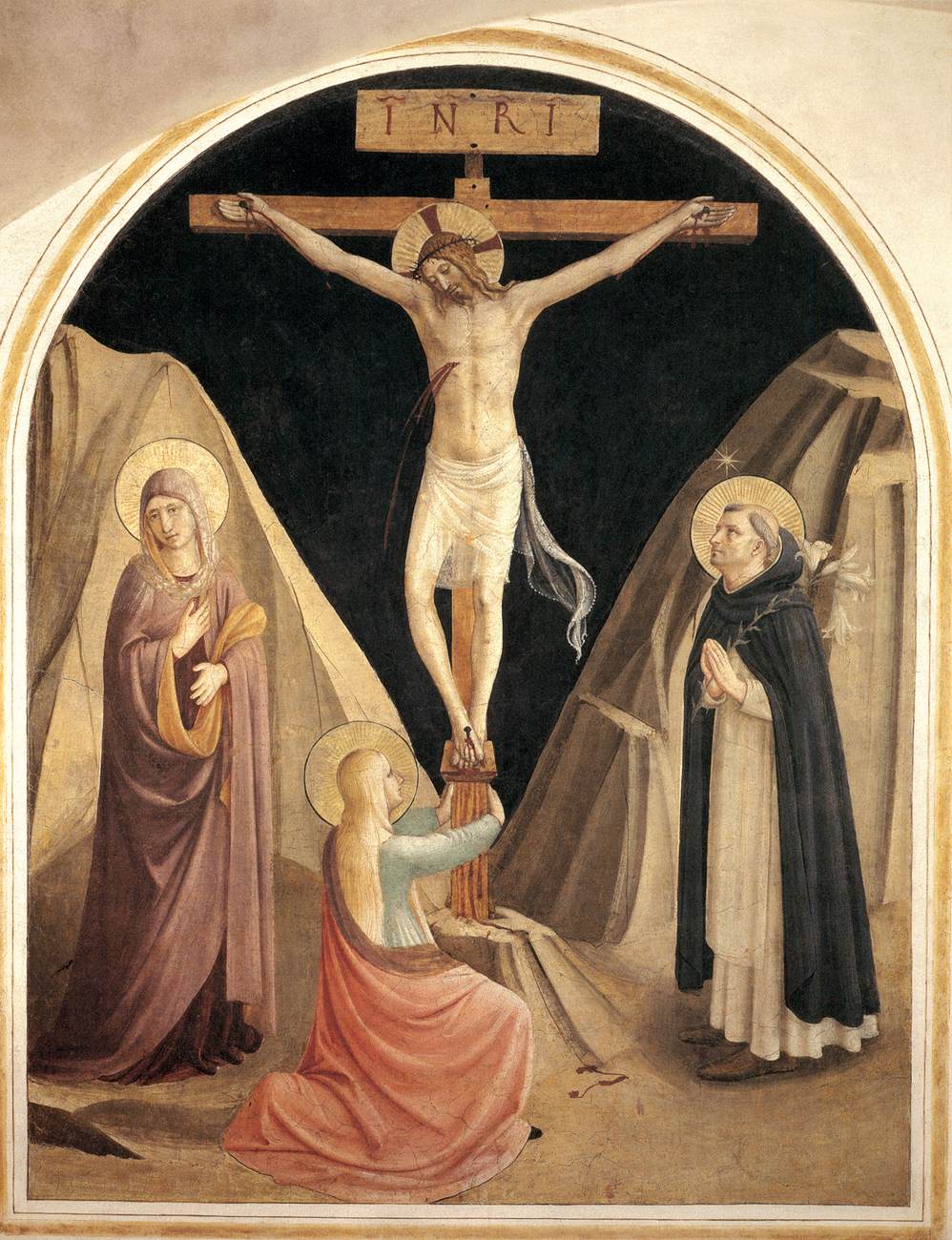 Crucifixion with the Virgin, Mary Magdalene and St Dominic (Cell 25) by