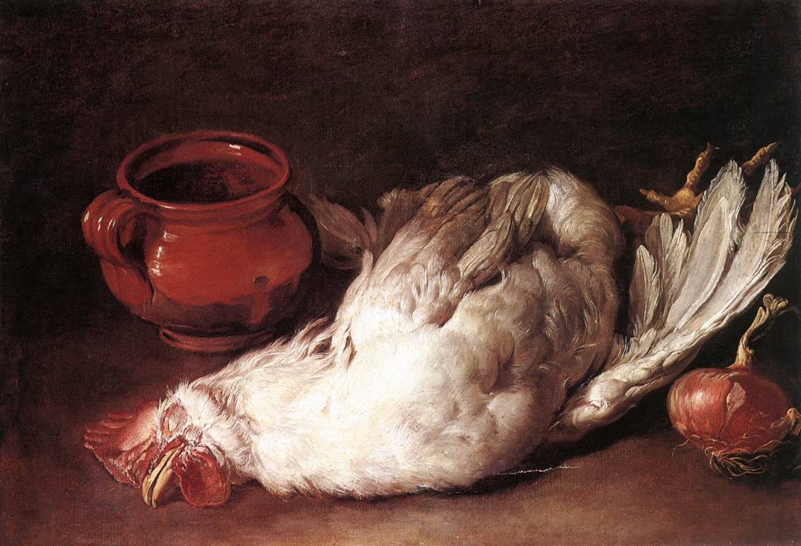 Still-Life with Hen, Onion and Pot by