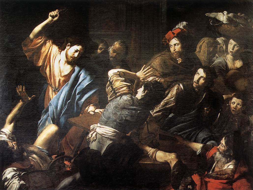 Christ Driving the Money Changers out of the Temple by VALENTIN DE BOULOGNE