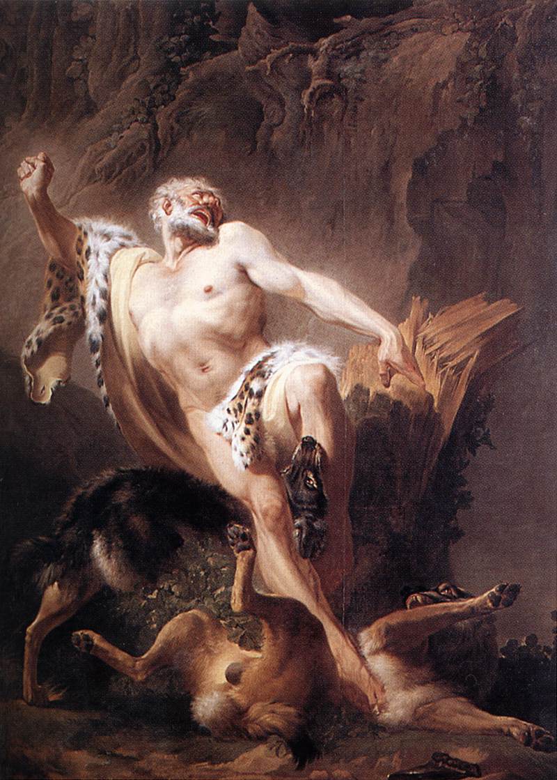 Milo of Croton by SUVÉE, Joseph-Benoit