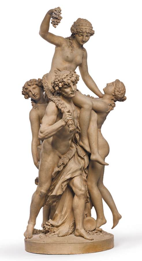 Bacchante with Grapes Carried by Two Bacchantes and a Bacchant by CLODION