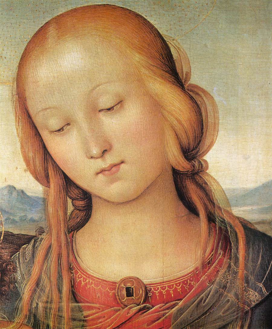 Madonna with Child and the Infant St John (detail) by PERUGINO, Pietro