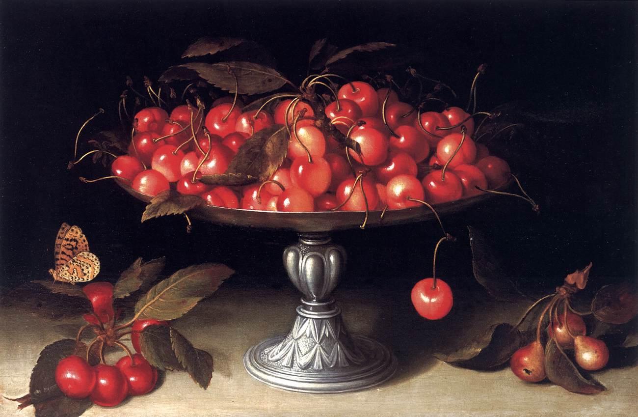 Cherries in a Silver Compote by GALIZIA, Fede