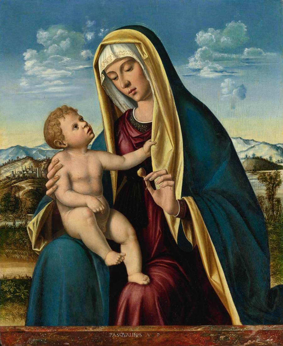 Virgin and Child before a Landscape by