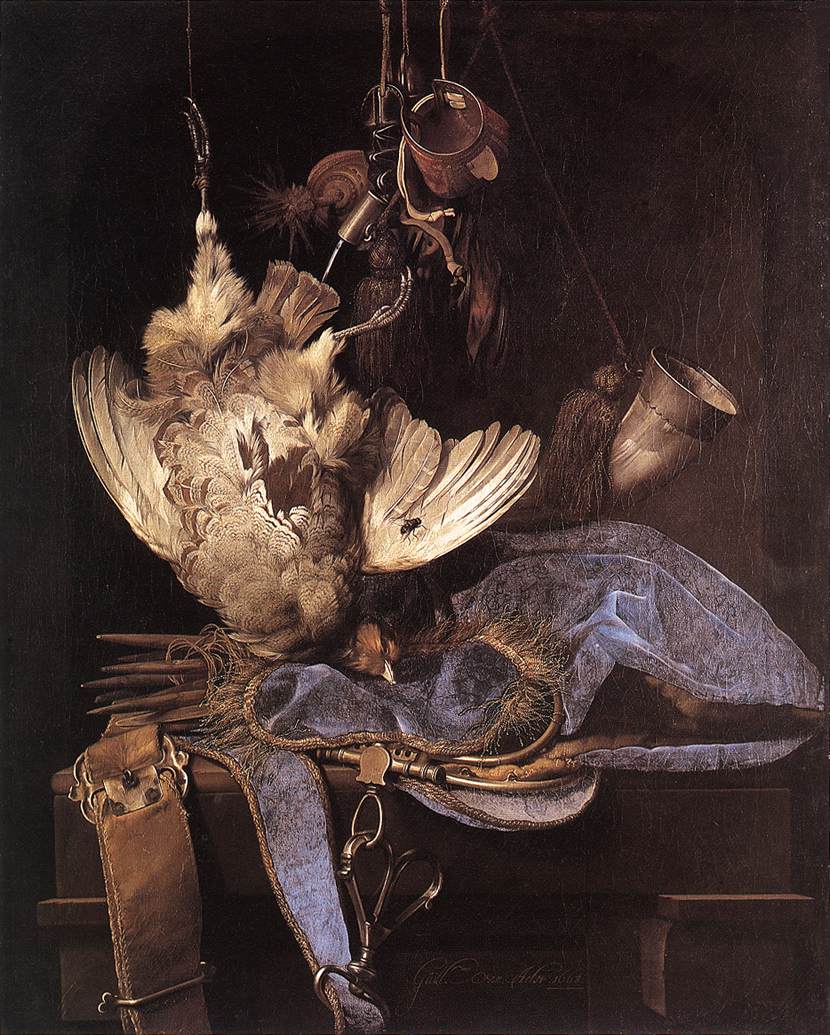 Still-Life with Hunting Equipment and Dead Birds by