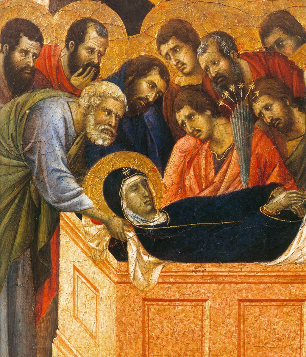 Burial of the Virgin (detail) by DUCCIO di Buoninsegna