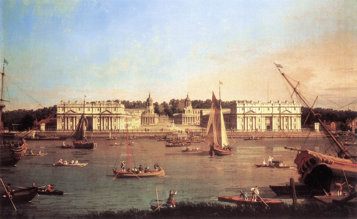 London: Greenwich Hospital from the North Bank of the Thames by