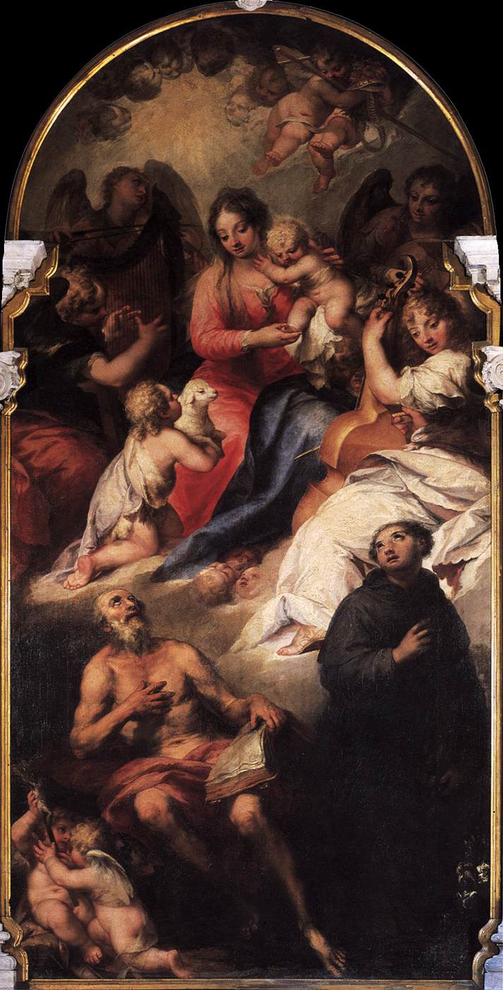 The Virgin and Child with the Infant St John Appearing to St Jerome and St Anthony by