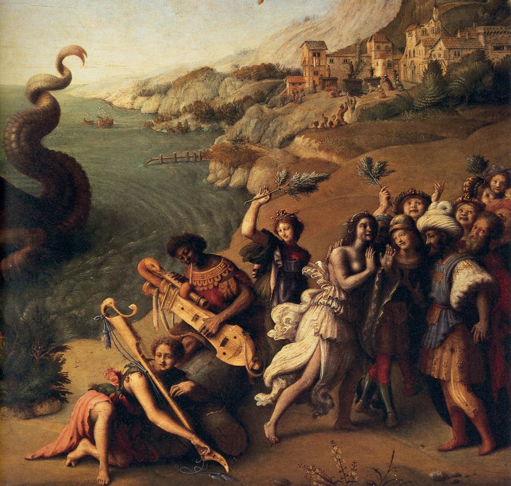 Perseus Frees Andromeda (detail) by PIERO DI COSIMO