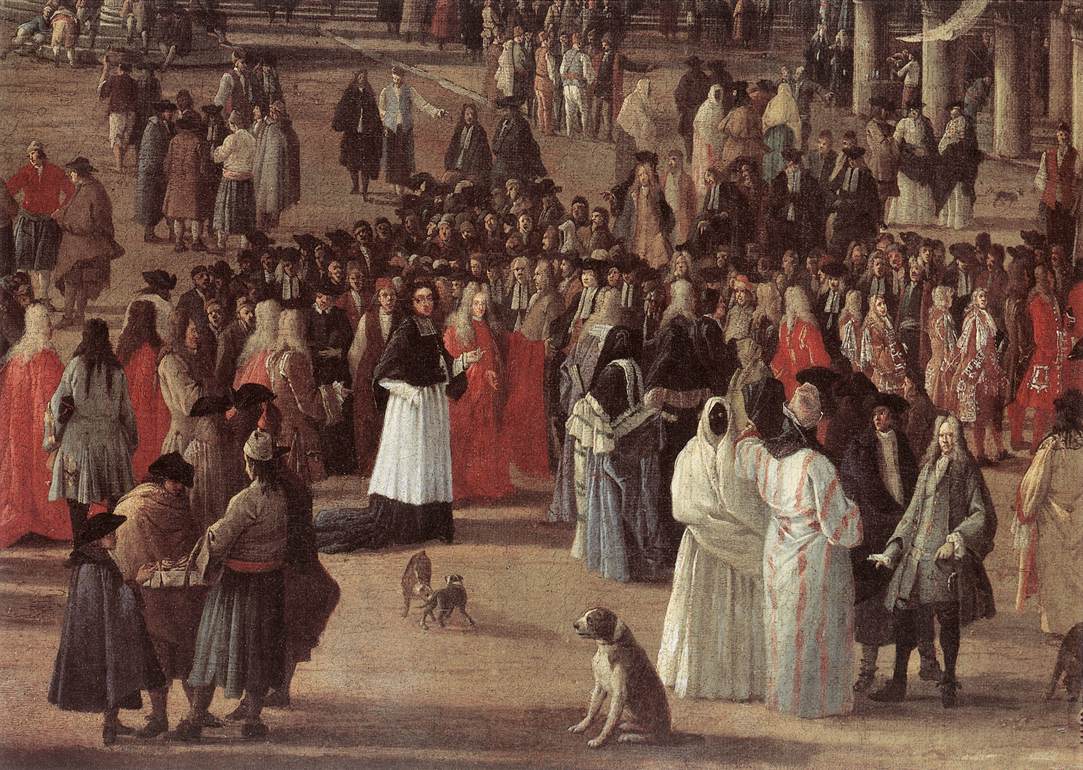 The Reception of Cardinal César d'Estrées (detail) by CARLEVARIS, Luca