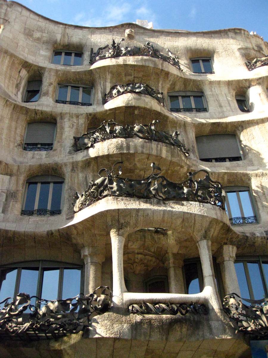 Casa Milà: façade (detail) by GAUDÍ, Antoni