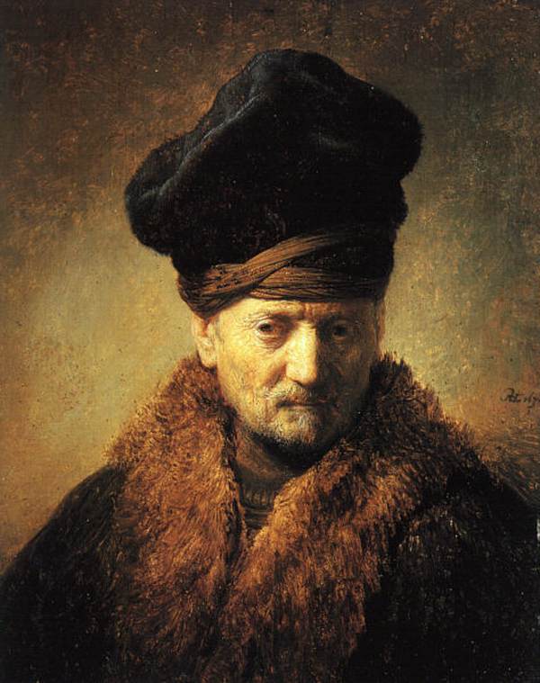 Bust of an Old Man in a Fur Cap by REMBRANDT Harmenszoon van Rijn