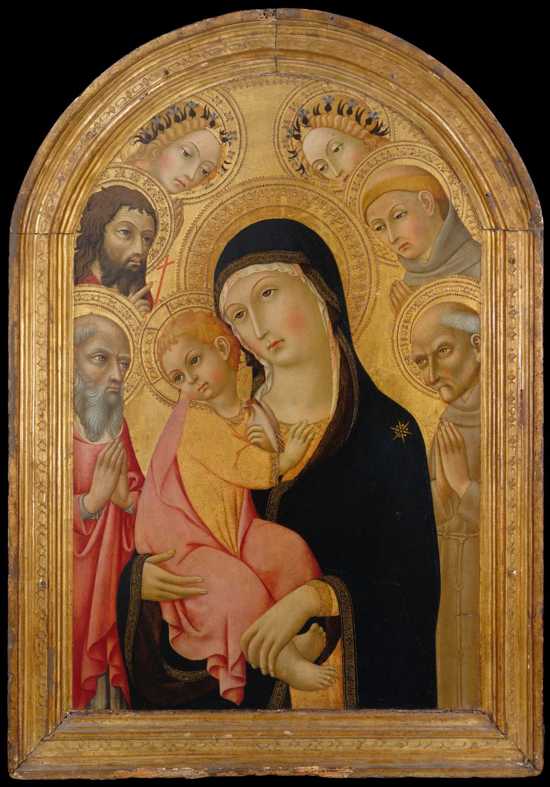 Virgin and Child with Saints and Two Angels by SANO di Pietro