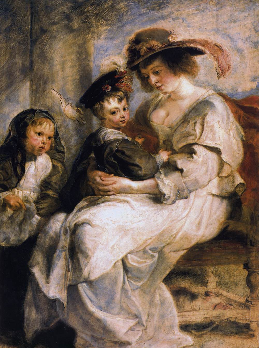 Helene Fourment with her Children, Clara, Johanna and Frans by RUBENS, Peter Paul