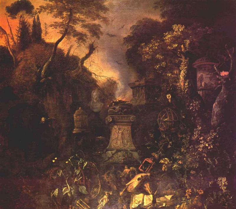 Landscape with a Graveyard by Night by