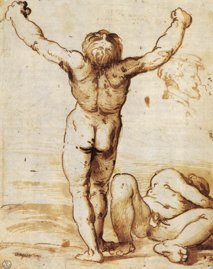 Two Nude Men by ROMANINO, Girolamo