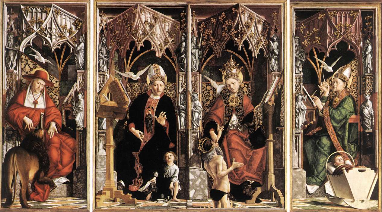 Altarpiece of the Church Fathers by PACHER, Michael