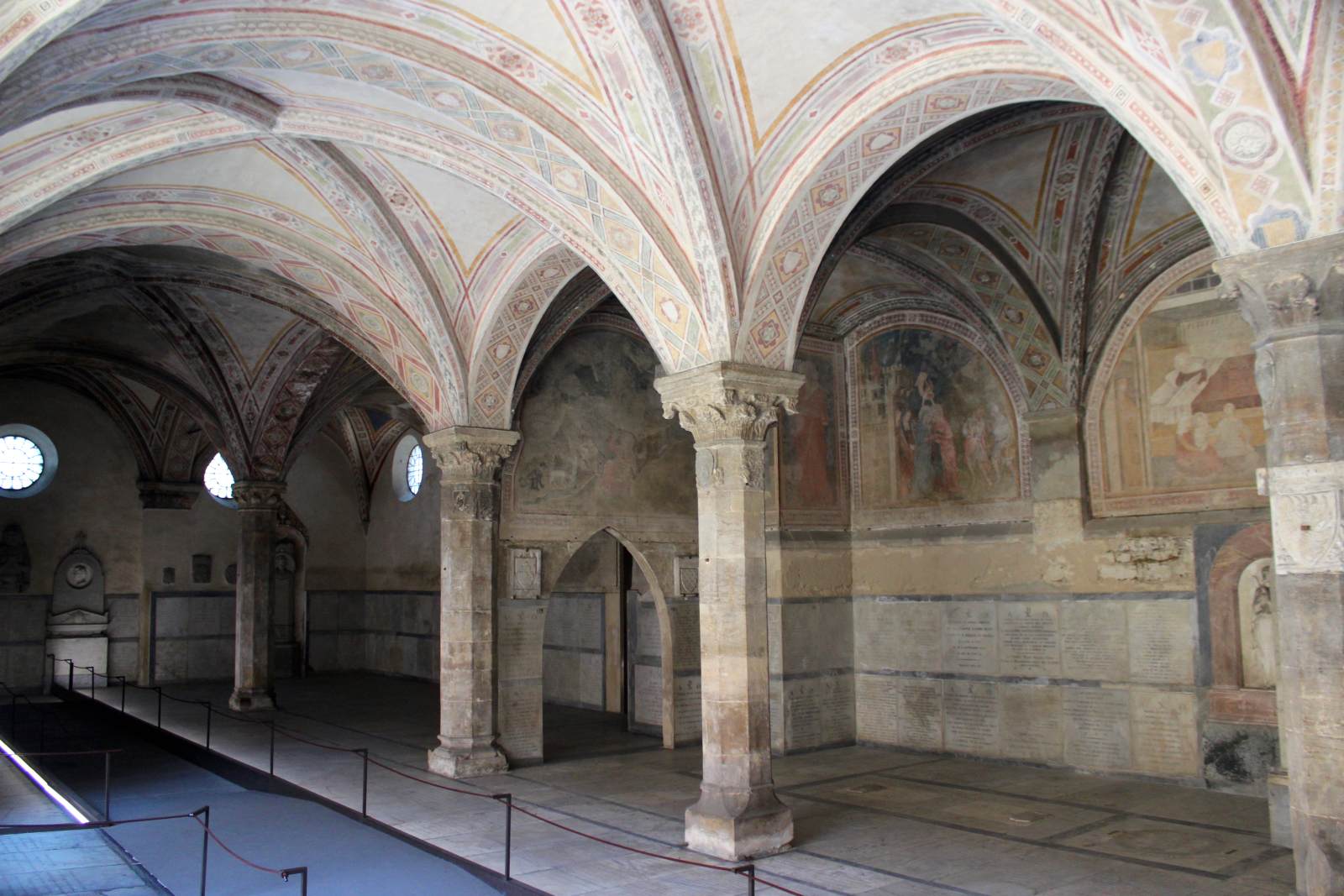 View of the frescoes by