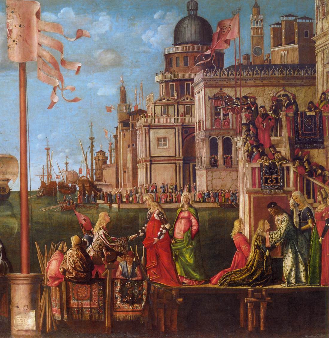 Meeting of the Betrothed Couple (detail) by CARPACCIO, Vittore