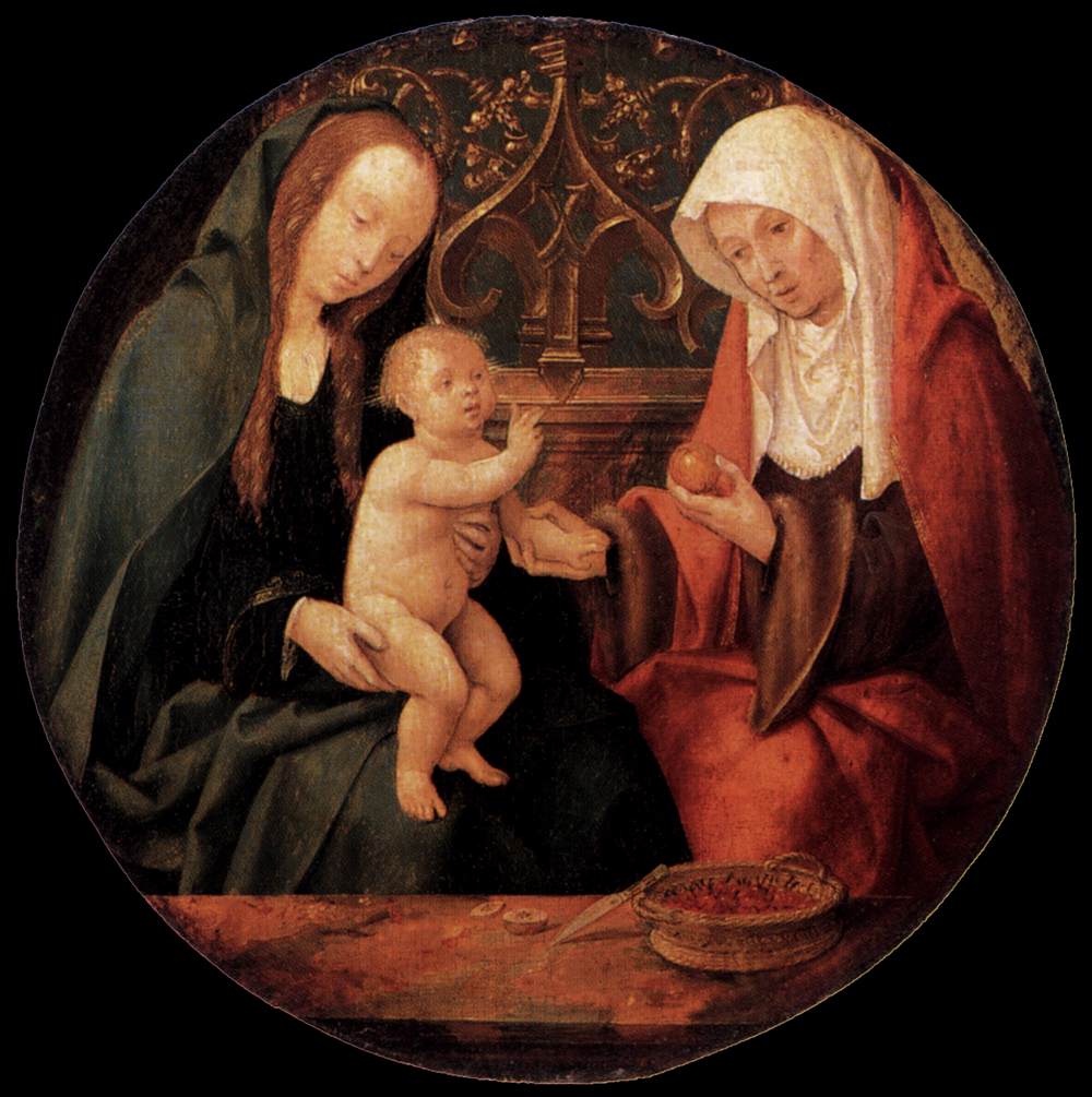 Virgin and Child with St Anne by ENGEBRECHTSZ., Cornelis