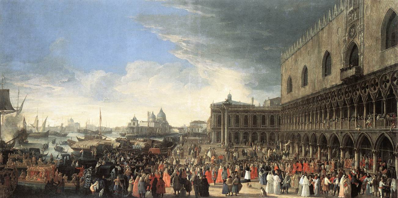 The Reception of Cardinal César d'Estrées by CARLEVARIS, Luca