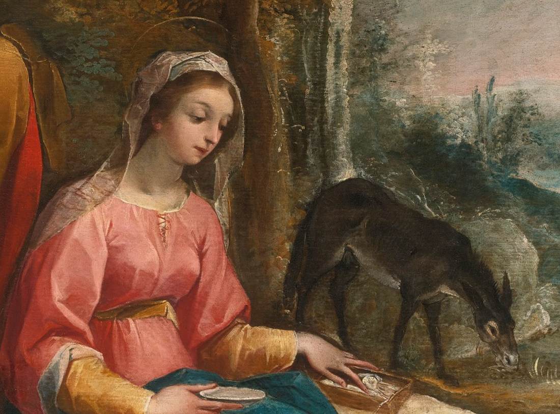 Rest on the Flight into Egypt (detail) by CESARI, Giuseppe