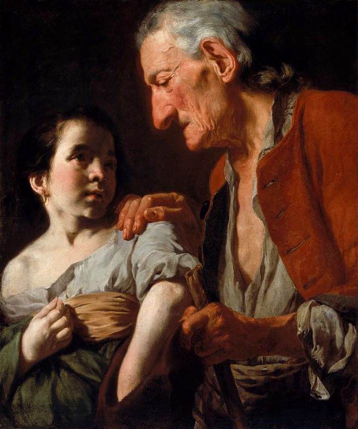 Old Man and a Child by TRAVERSI, Gaspare