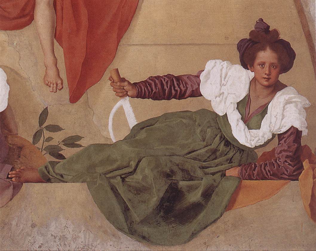 Lunette fresco (detail) by