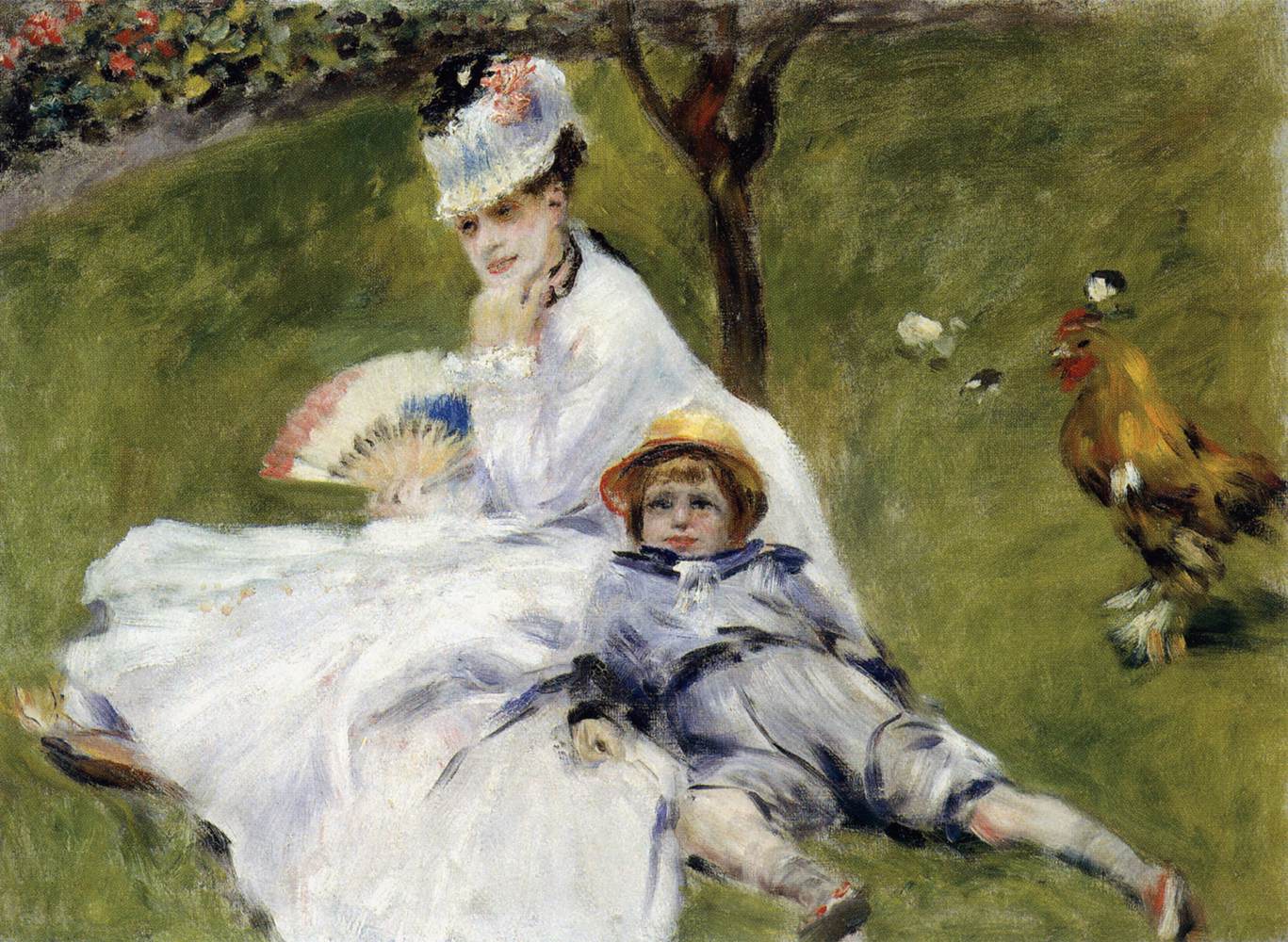 Camille Monet and Her Son Jean in Their Garden by PORCELLIS, Julius