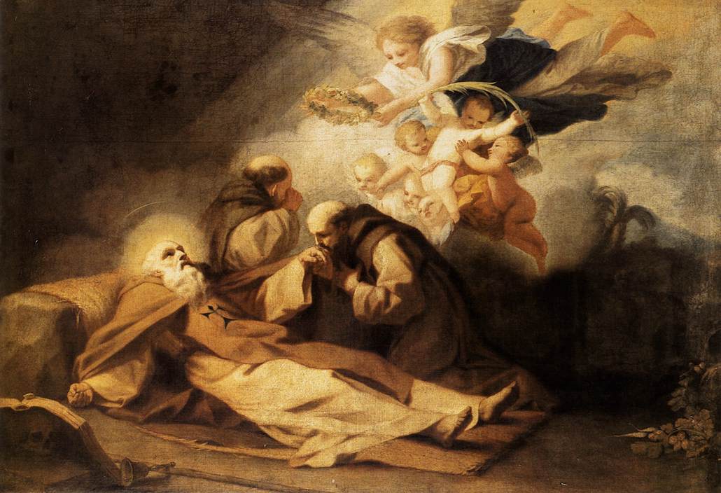 The Death of St Anthony the Hermit by VILADOMAT Y MANALT, Antonio