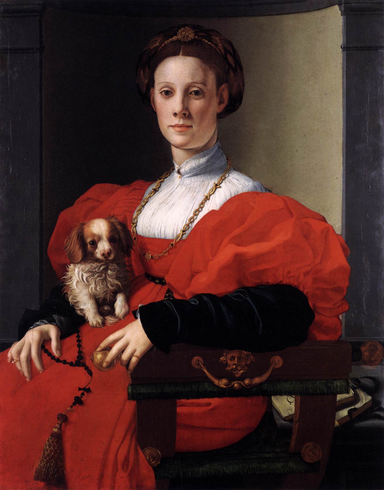 Portrait of a Lady in Red by PONTORMO, Jacopo