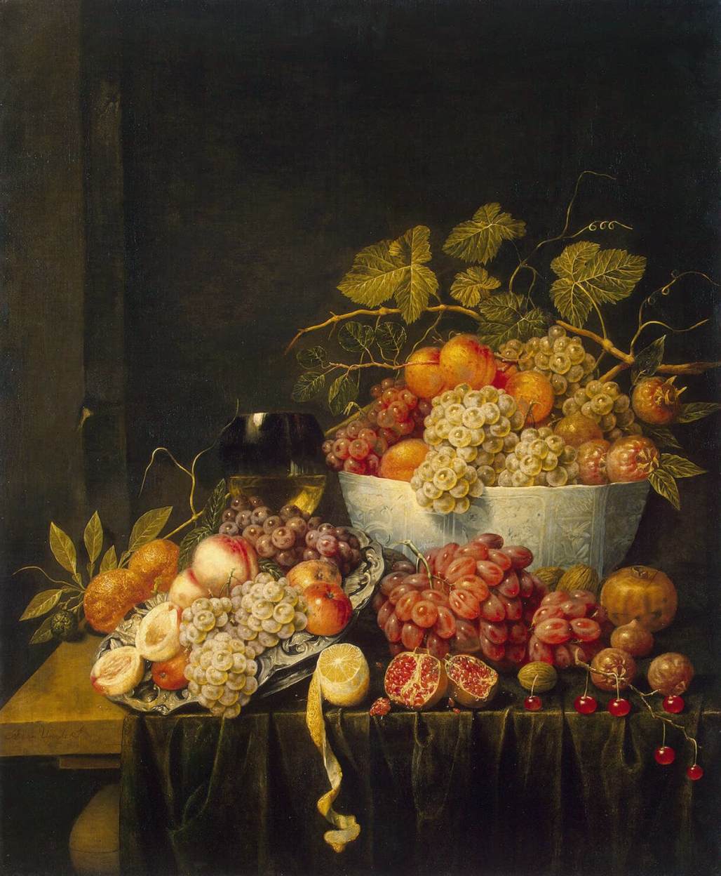 Still-Life with Grapes by UTRECHT, Adriaen van