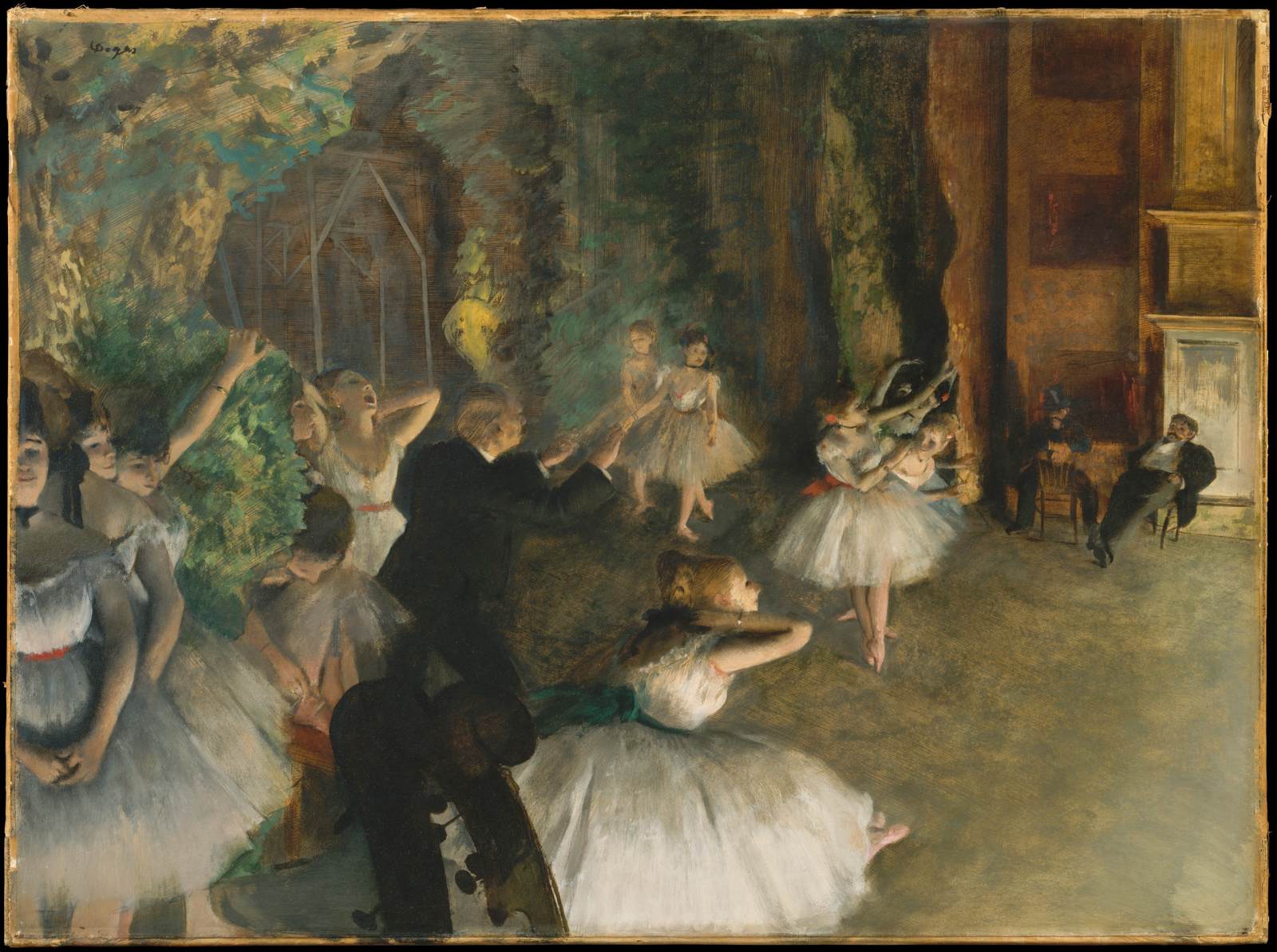 Rehearsal of the Ballet Onstage by