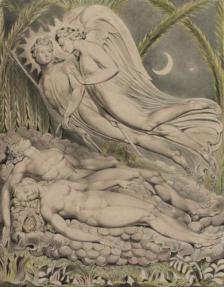 Adam and Eve Sleeping by BLAKE, William