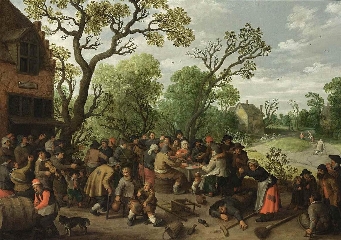 Village Scene by DROOCHSLOOT, Joost Cornelisz.