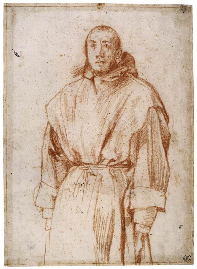 Study of a Carthusian Monk (verso) by PONTORMO, Jacopo