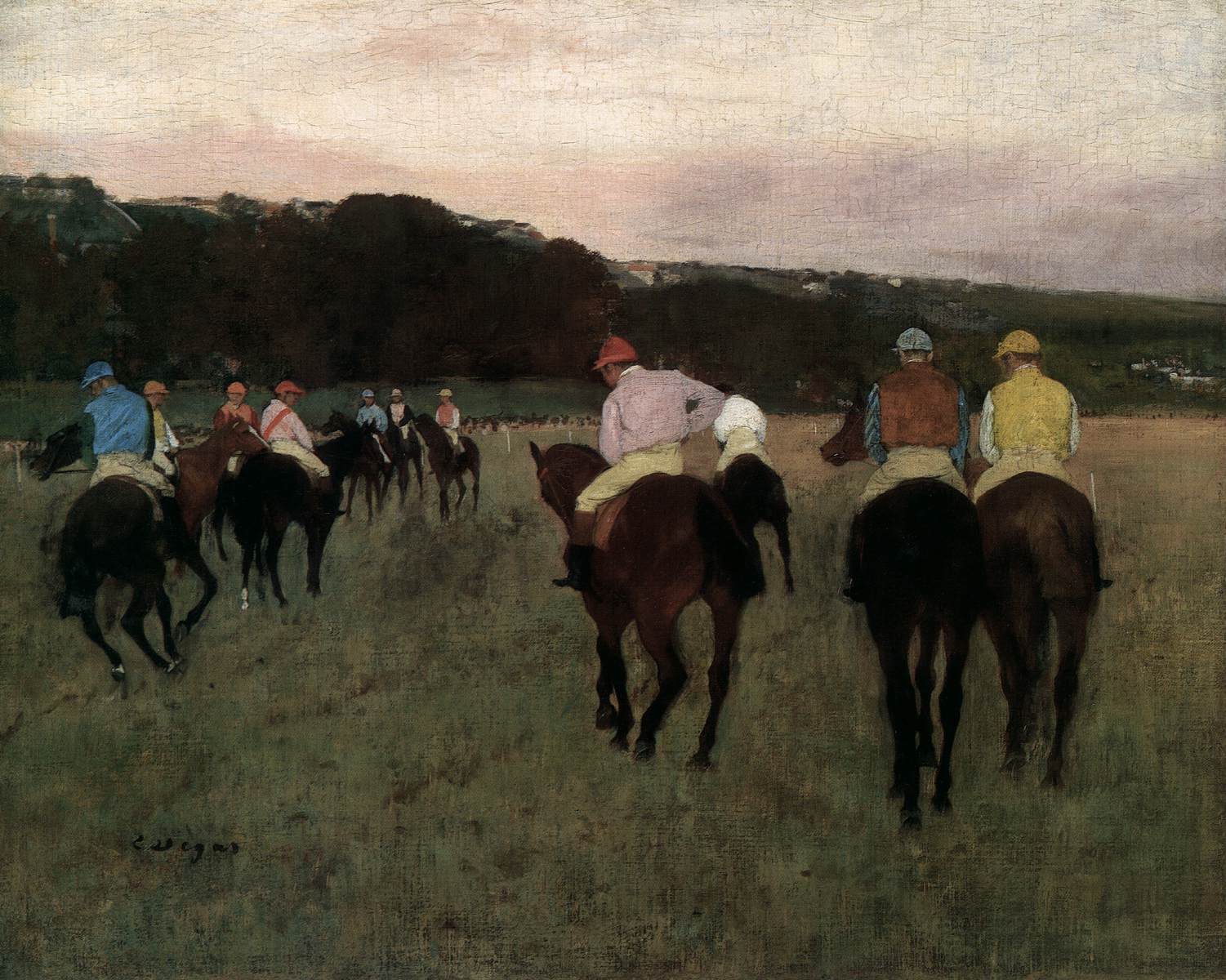 Racehorses in Longchamps by DEGAS, Edgar