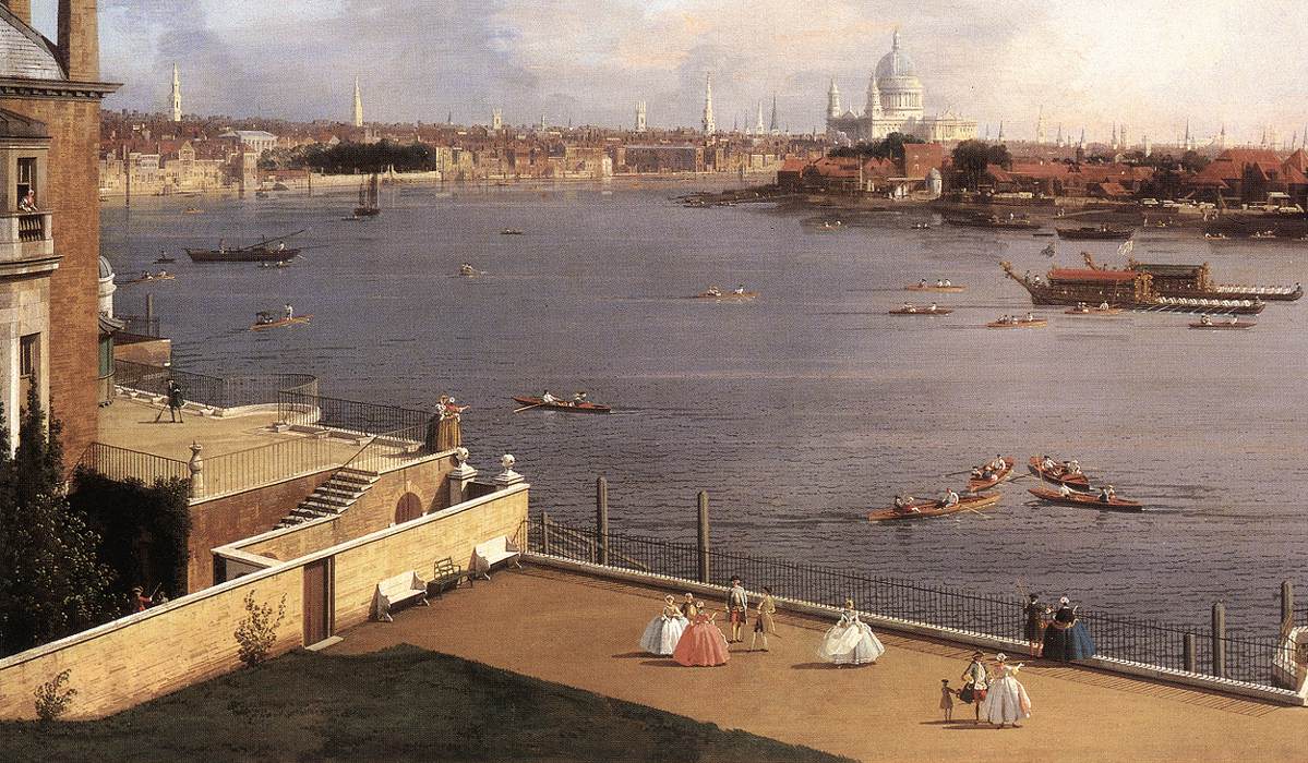 London: The Thames and the City of London from Richmond House (detail) by